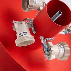 OMIQ Red Ceiling Light Uncategorized Great Lighting UK Ltd