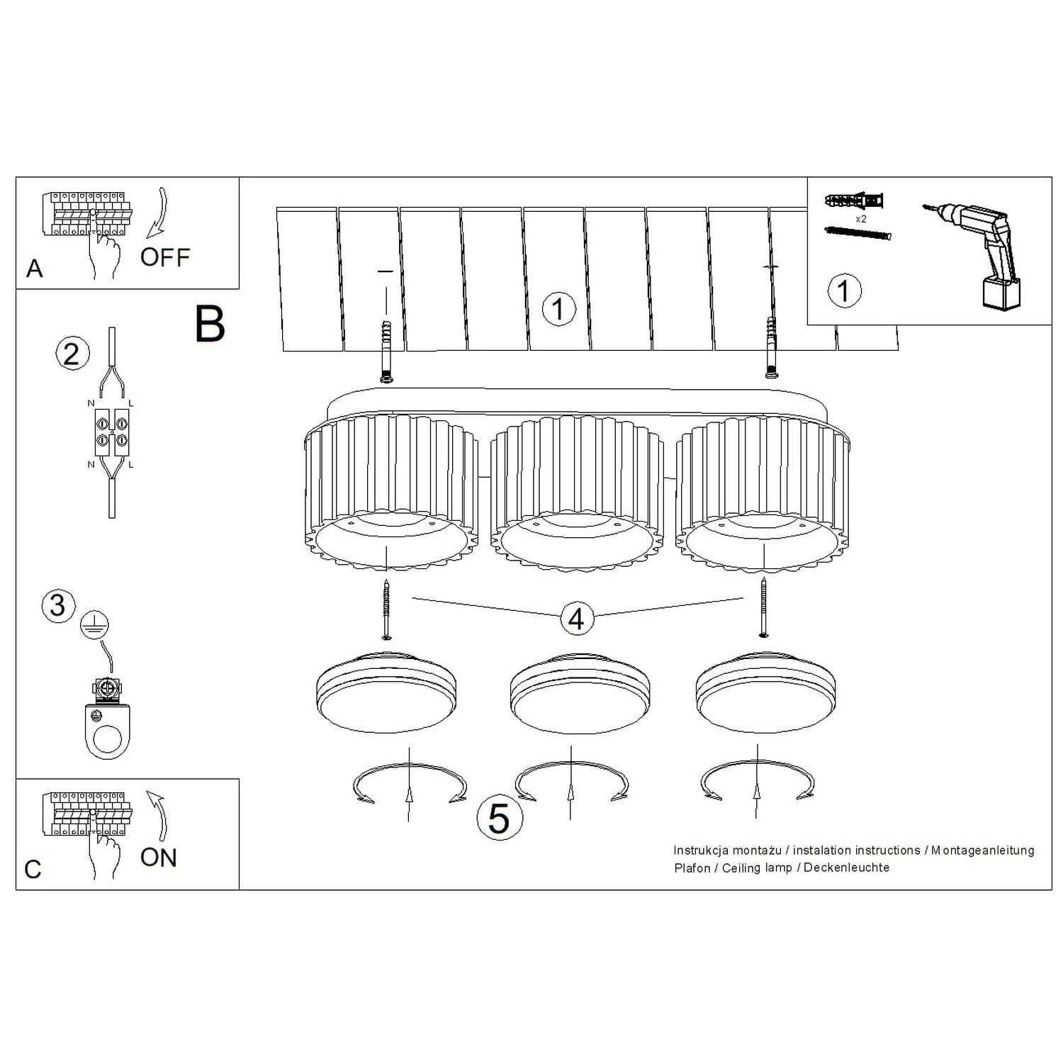 MODO 3 White Ceiling Light Uncategorized Great Lighting UK Ltd