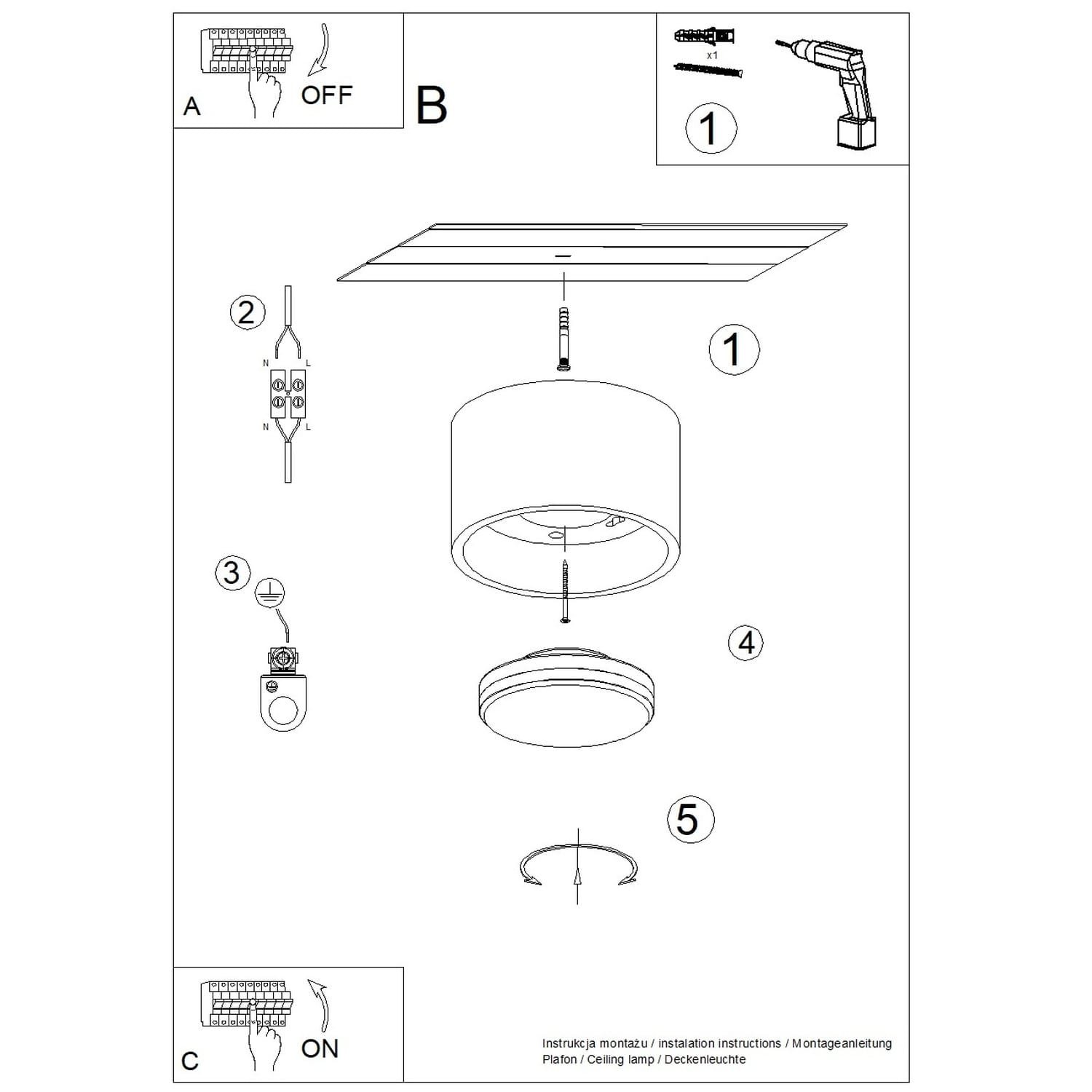 MODO 1 Beige Ceiling Light Uncategorized Great Lighting UK Ltd