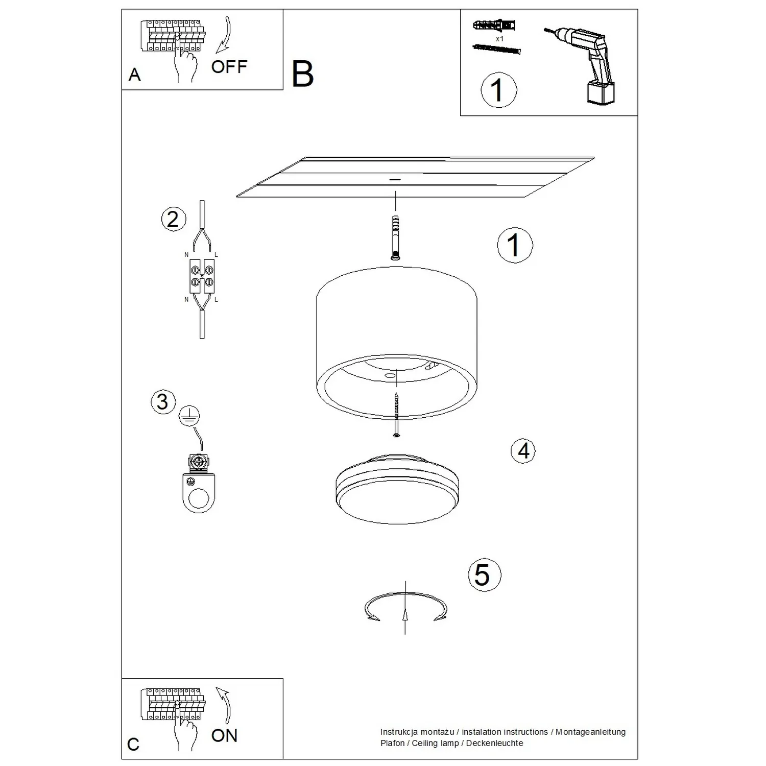 MODO 1 Beige Ceiling Light Single Kitchen Spotlights Great Lighting UK Ltd