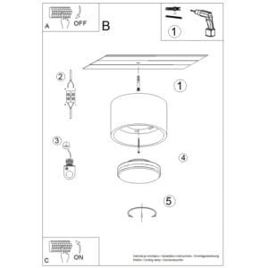 MODO 1 Red Ochre Ceiling Light Uncategorized Great Lighting UK Ltd