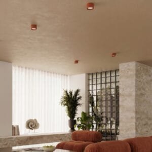 MODO 1 Red Ochre Ceiling Light Uncategorized Great Lighting UK Ltd