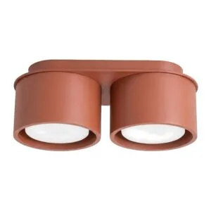 MODO 2 Red Ochre Ceiling Light 2 Light Spotlight Great Lighting UK Ltd