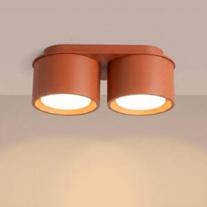 MODO 2 Red Ochre Ceiling Light Uncategorized Great Lighting UK Ltd