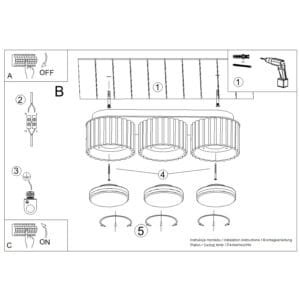 MODO 3 Red Ochre Ceiling Light Uncategorized Great Lighting UK Ltd