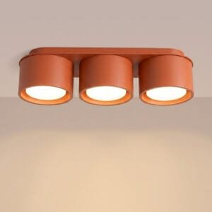 MODO 3 Red Ochre Ceiling Light Uncategorized Great Lighting UK Ltd