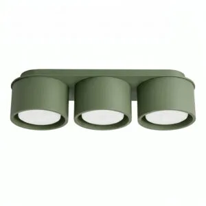 MODO 3 Olive Green Ceiling Light 3 Light Spotlights Great Lighting UK Ltd