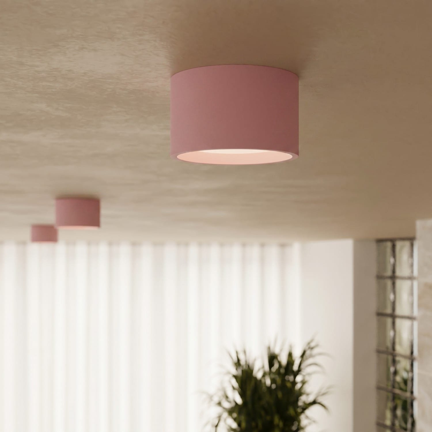MODO 1 Pink Ceiling Light Uncategorized Great Lighting UK Ltd