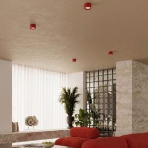 MODO 1 Red Ceiling Light Uncategorized Great Lighting UK Ltd