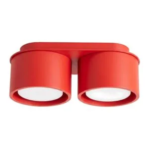 MODO 2 Red Ceiling Light 2 Light Spotlight Great Lighting UK Ltd