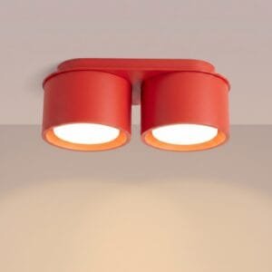 MODO 2 Red Ceiling Light Uncategorized Great Lighting UK Ltd