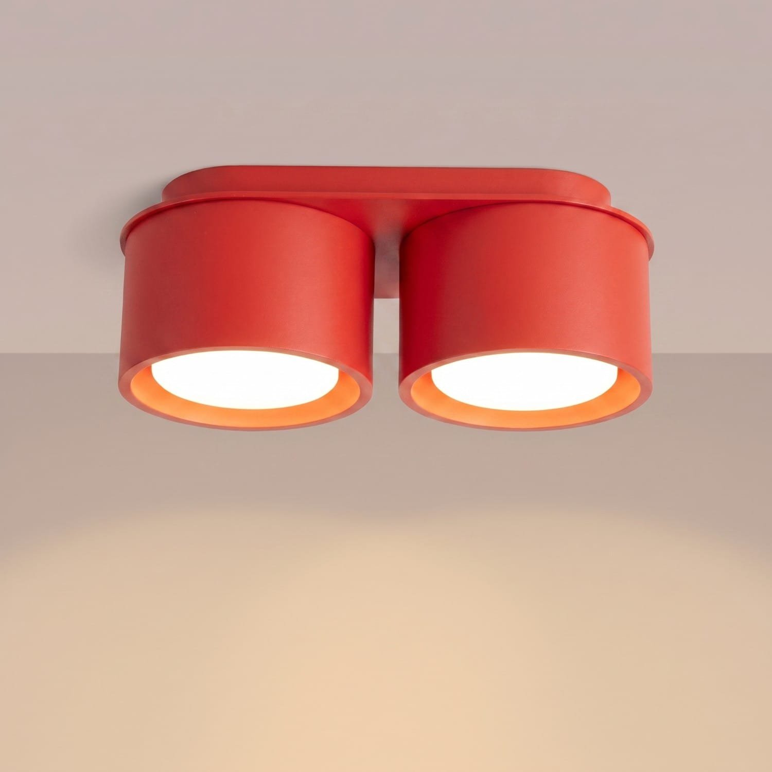 MODO 2 Red Ceiling Light Uncategorized Great Lighting UK Ltd