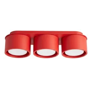 MODO 3 Red Ceiling Light 3 Light Spotlights Great Lighting UK Ltd