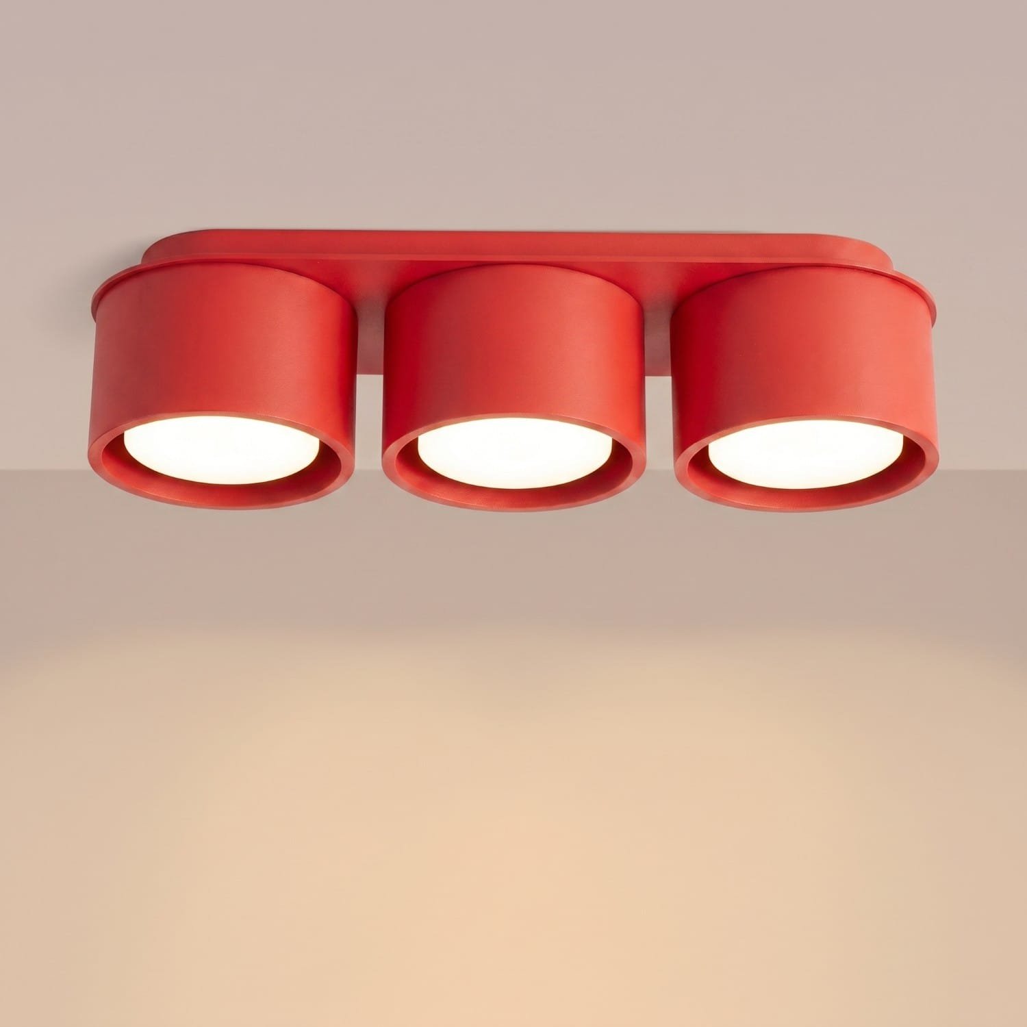 MODO 3 Red Ceiling Light Uncategorized Great Lighting UK Ltd