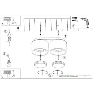 MODO 2 Brown Ceiling Light Uncategorized Great Lighting UK Ltd