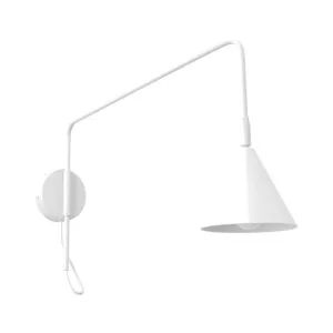 Switched NOX Wall Light - White Modern Adjustable Wall Lights Great Lighting UK Ltd