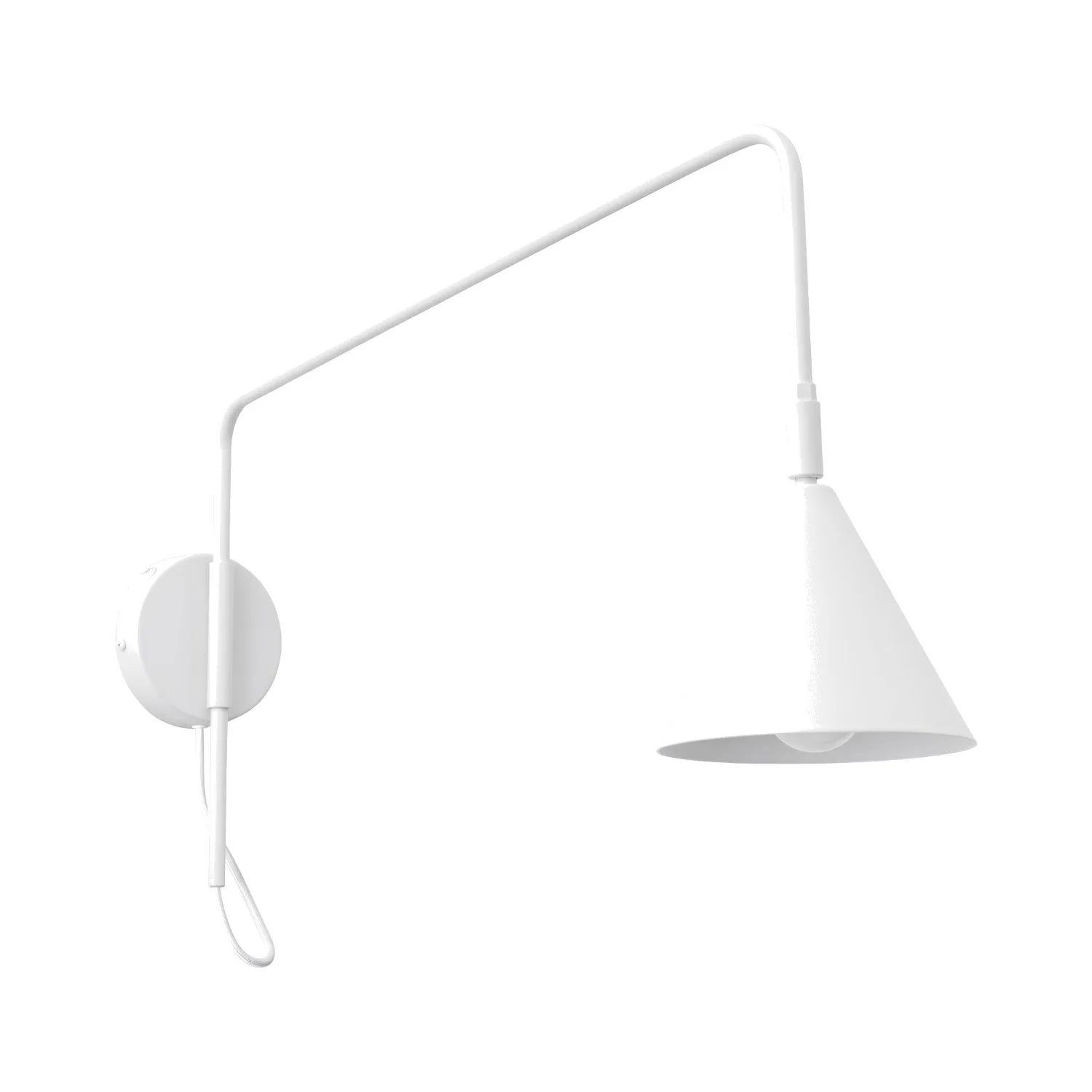 Switched NOX Wall Light - White Modern Adjustable Wall Lights Great Lighting UK Ltd
