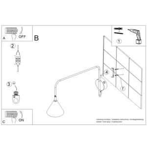 Switched NOX Wall Light - White Modern Adjustable Wall Lights Great Lighting UK Ltd