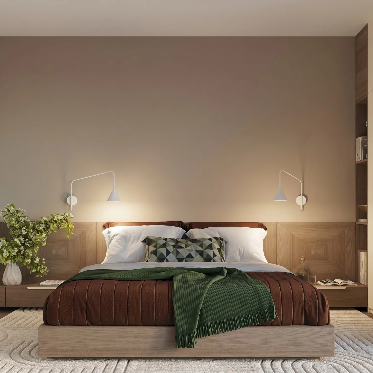 Switched NOX Wall Light - White Modern Adjustable Wall Lights Great Lighting UK Ltd