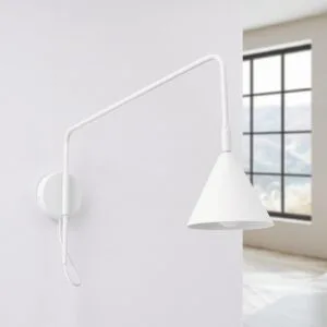 Switched NOX Wall Light - White Modern Adjustable Wall Lights Great Lighting UK Ltd