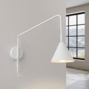 Switched NOX Wall Light - White Uncategorized Great Lighting UK Ltd