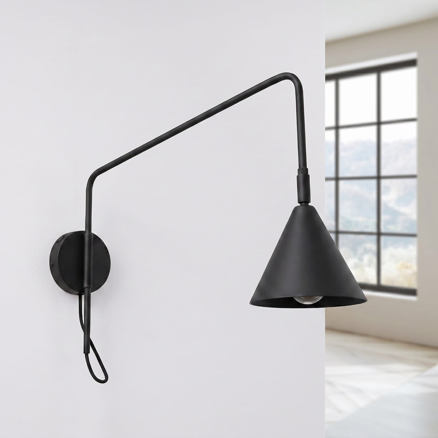 Switched NOX Wall Light - Black Uncategorized Great Lighting UK Ltd