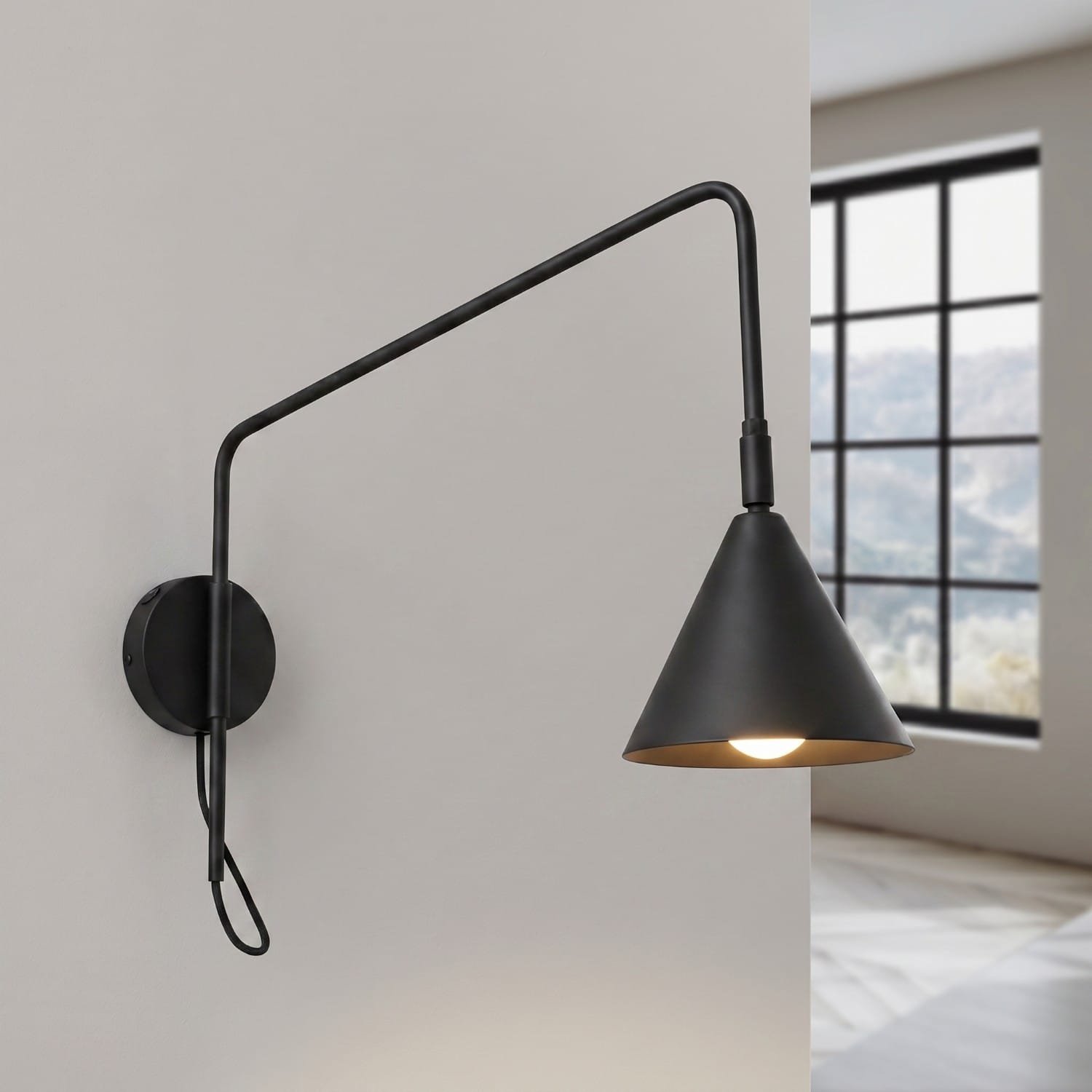 Switched NOX Wall Light - Black Uncategorized Great Lighting UK Ltd
