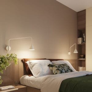 Switched NOX Wall Light - Natural Minimalist Wall Lights Great Lighting UK Ltd
