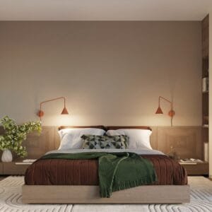 Switched NOX Wall Light - Red Ochre Modern Adjustable Wall Lights Great Lighting UK Ltd