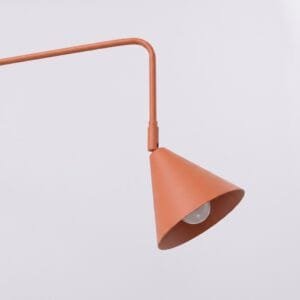 Switched NOX Wall Light - Red Ochre Modern Adjustable Wall Lights Great Lighting UK Ltd