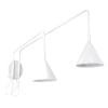Switched NOX Twin Arm Wall Light - White Uncategorized Great Lighting UK Ltd
