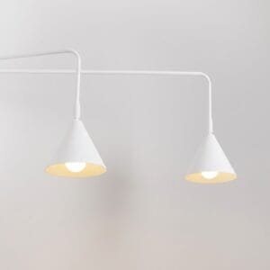 Switched NOX Twin Arm Wall Light - White Uncategorized Great Lighting UK Ltd