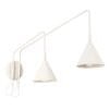 Switched NOX Twin Arm Wall Light - Natural Uncategorized Great Lighting UK Ltd