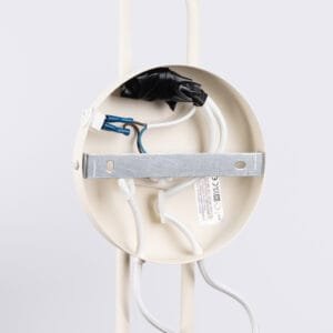 Switched NOX Twin Arm Wall Light - Natural Double Wall Lights Great Lighting UK Ltd