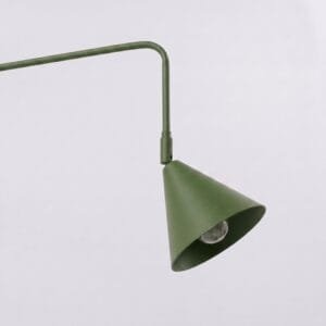 Switched NOX Twin Arm Wall Light - Olive Green Uncategorized Great Lighting UK Ltd
