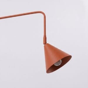 Switched NOX Twin Arm Wall Light - Red Ochre Double Wall Lights Great Lighting UK Ltd