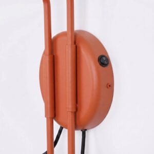 Switched NOX Twin Arm Wall Light - Red Ochre Double Wall Lights Great Lighting UK Ltd