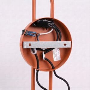 Switched NOX Twin Arm Wall Light - Red Ochre Double Wall Lights Great Lighting UK Ltd