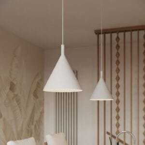 NOX Pendant Light 25cm - White Small Pendant Lights Great Lighting UK Ltd