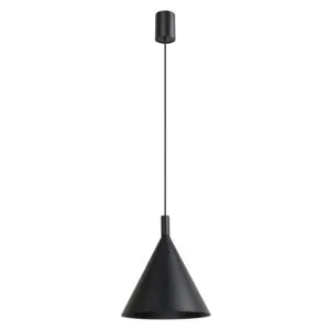NOX Pendant Light 25cm - Black Bedroom Cylinder Pendants Great Lighting UK Ltd