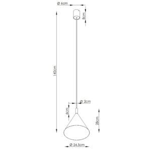 NOX Pendant Light 25cm - Black Small Pendant Lights Great Lighting UK Ltd