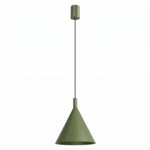 NOX Pendant Light 25cm - Olive Green Coloured Pendant Lights Great Lighting UK Ltd