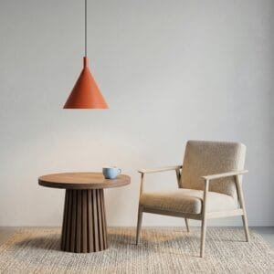 NOX Pendant Light 25cm - Red Ochre Small Pendant Lights Great Lighting UK Ltd