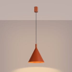 NOX Pendant Light 25cm - Red Ochre Small Pendant Lights Great Lighting UK Ltd