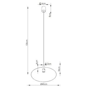 NOX Pendant Light 40cm - White Small Pendant Lights Great Lighting UK Ltd