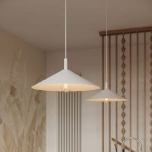 NOX Pendant Light 40cm - White Small Pendant Lights Great Lighting UK Ltd