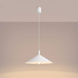 NOX Pendant Light 40cm - White Small Pendant Lights Great Lighting UK Ltd