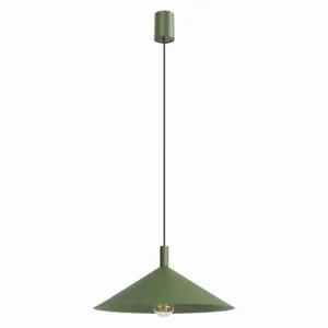 NOX Pendant Light 40cm - Olive Green Coloured Pendant Lights Great Lighting UK Ltd