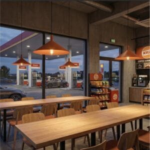 NOX Pendant Light 40cm - Red Ochre Small Pendant Lights Great Lighting UK Ltd