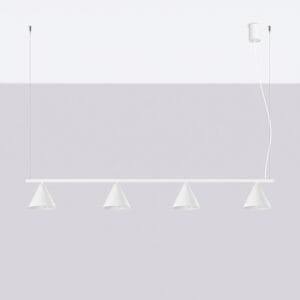 NOX 4-Light Pendant Bar - White 4 Light Spotlights Great Lighting UK Ltd